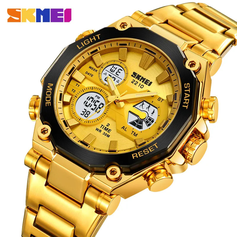 SKMEI Men's Water Resistant Stainless Steel Watch