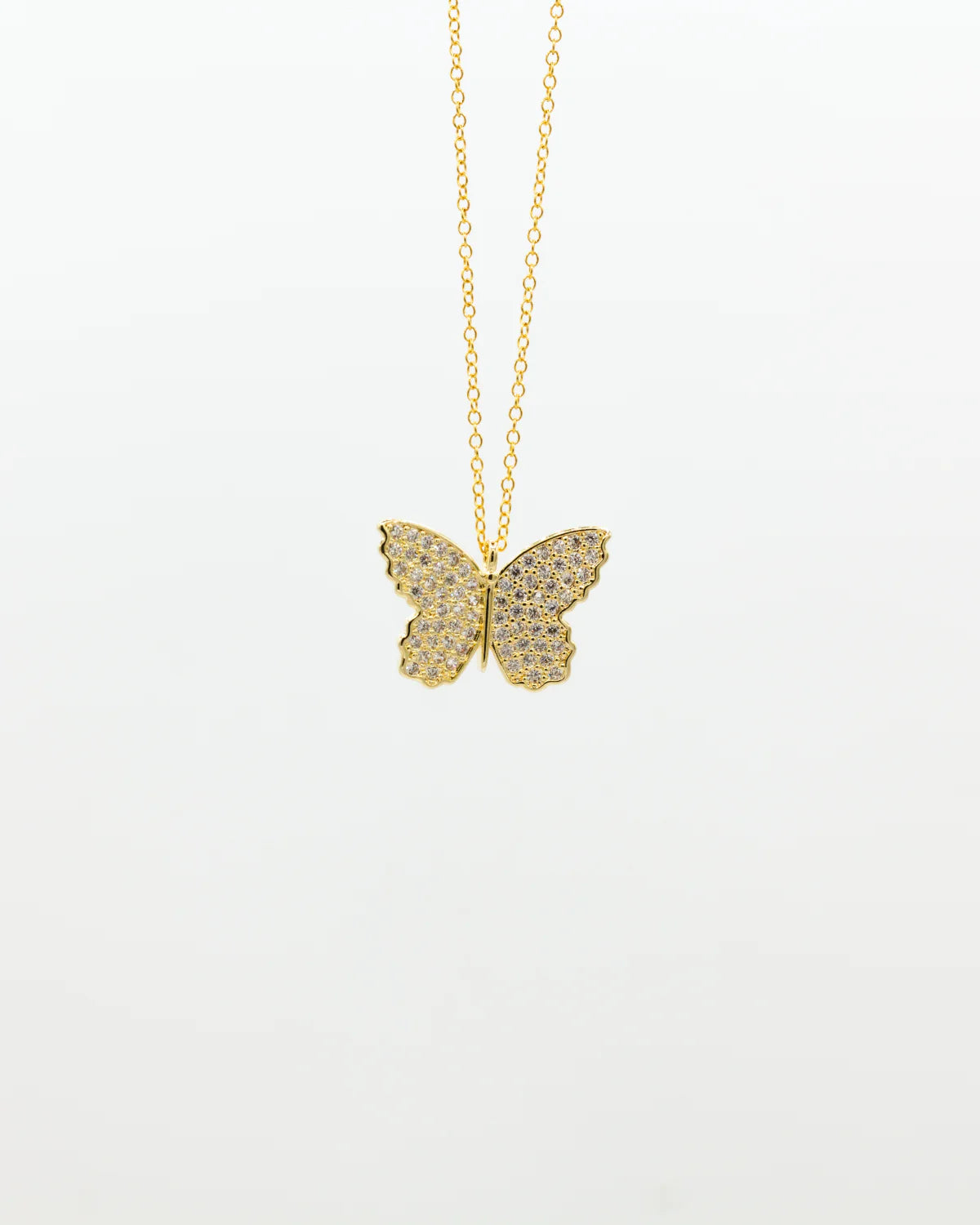 Butterfly Pendent Necklace With Earrings