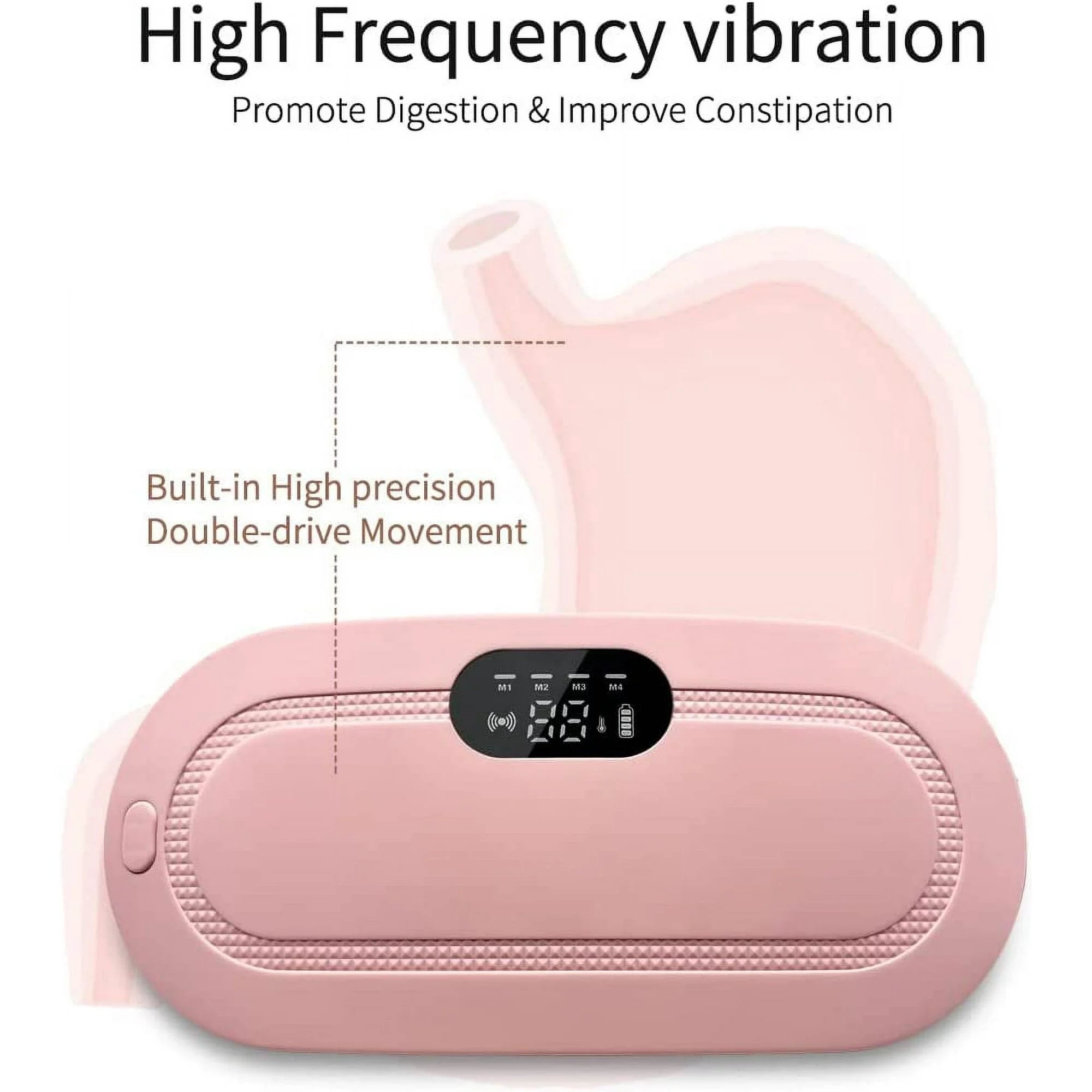 Electric Period Cramp Massager Vibrating Heating Belt for Menstrual Colic Relief