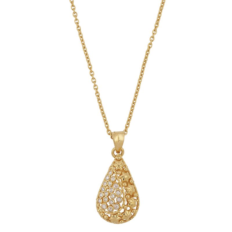 Pear Diamonds Pendant Set